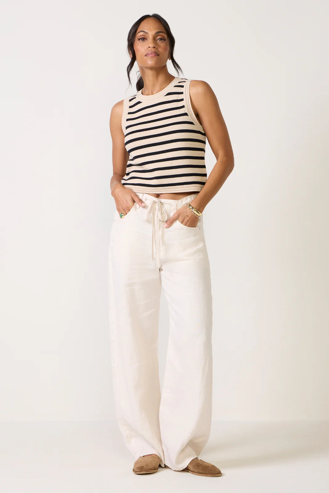 Brynn Drawstring Linen Pant | Evereve