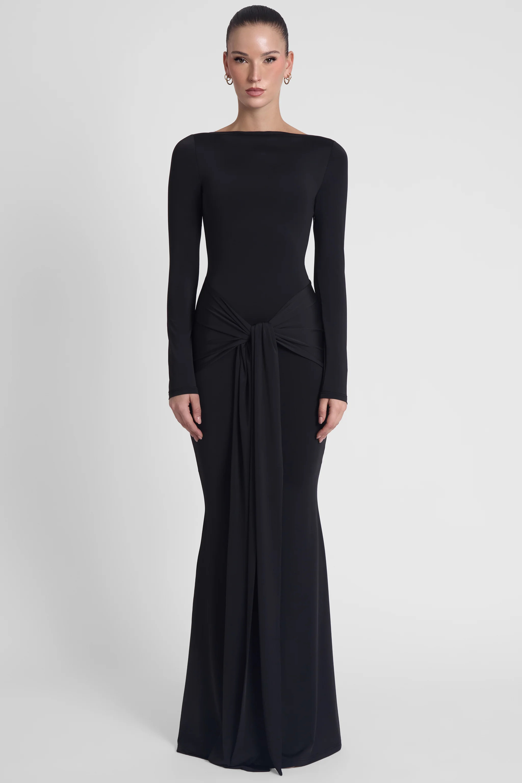 Oasis Knot Maxi Dress - Black | LEAU (US)