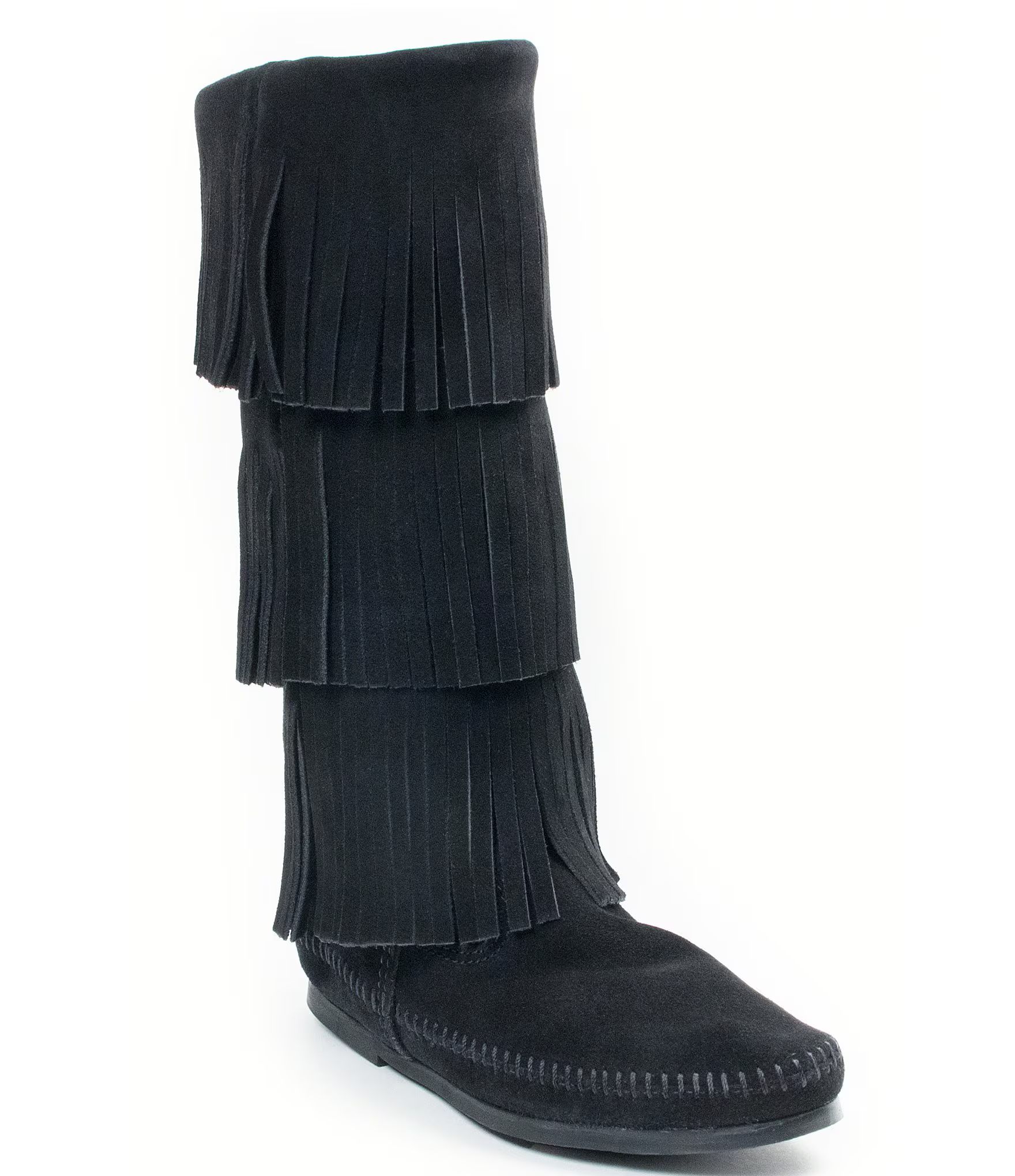 Women's Calf Hi 3-Layer Fringe Boots | Dillards