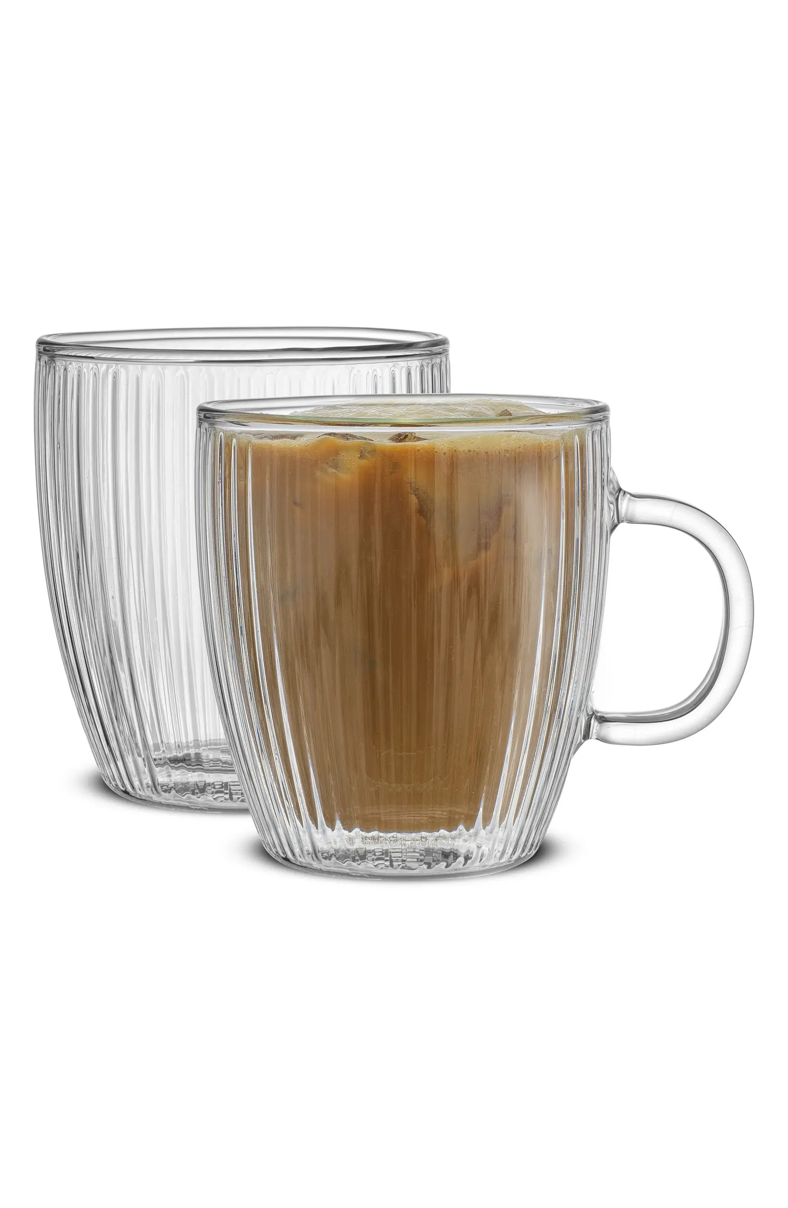Set of Two Fluted Savor Double Wall Coffee Mug | Nordstrom Rack