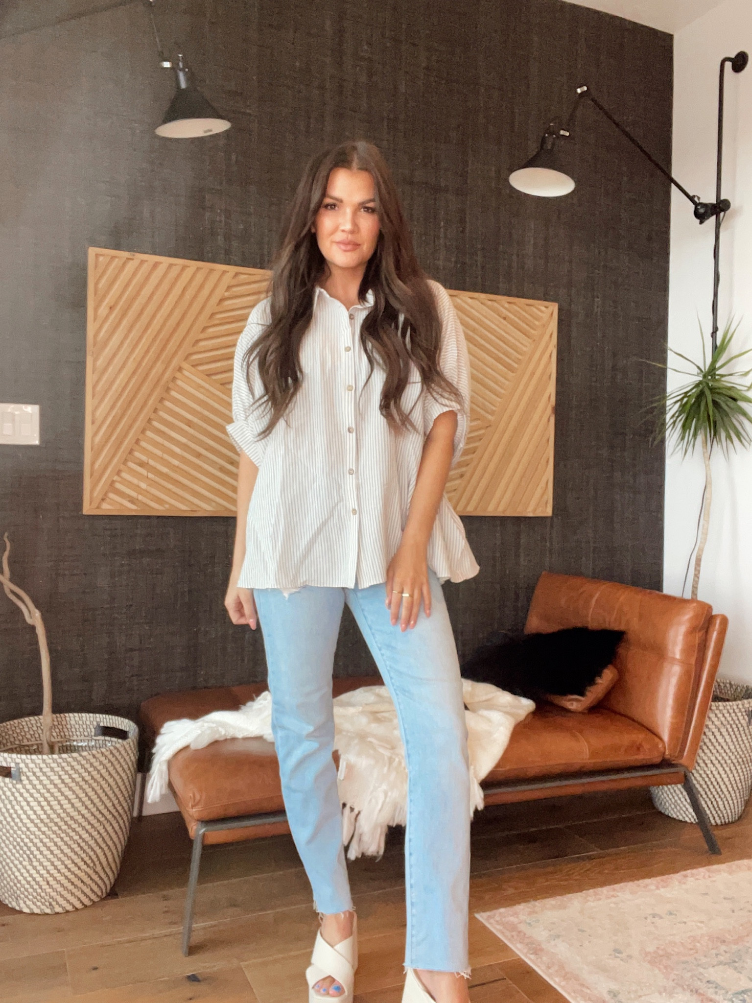 Bohme March Haul -
Discount Code: KristinRose15
-
Outfit 1: 
   Emmy Striped Button Up
   Megan Straight Leg Jeans 
   -
   Shoes: Dolce Vita Wonder Heels 


#LTKshoecrush #LTKstyletip