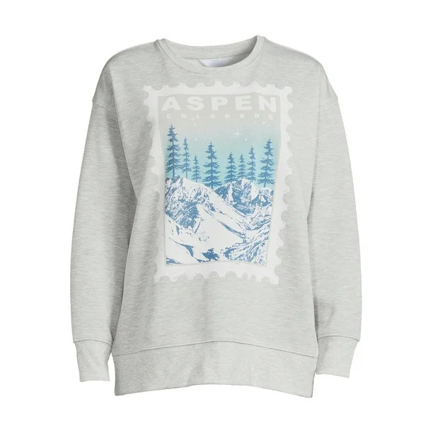 Time and Tru Women’s Scenic Graphic Sweatshirt | Walmart (US)