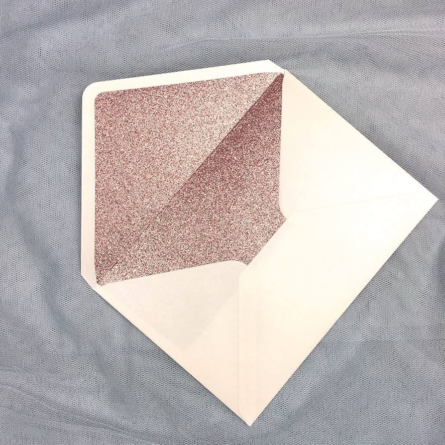 25 PCS A7 Pearlescent Glitter Envelopes,5.35 x 7.7 inches, Perfect for 5x7 Weddings,Invitation Ca... | Amazon (US)
