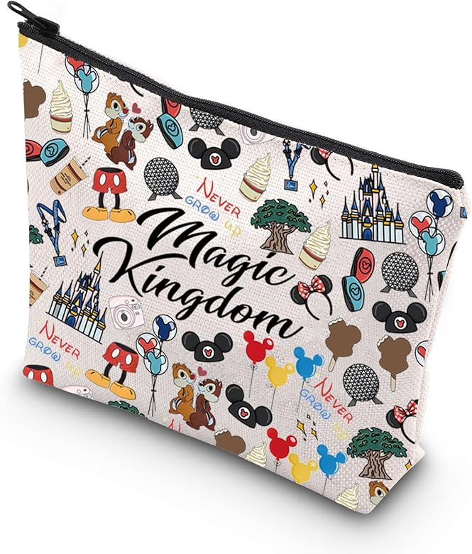WCGXKO Magic Kingdom Gift Cartoon Character Lover Gift Movie Characters Collage Makeup Bag Fairy ... | Amazon (US)