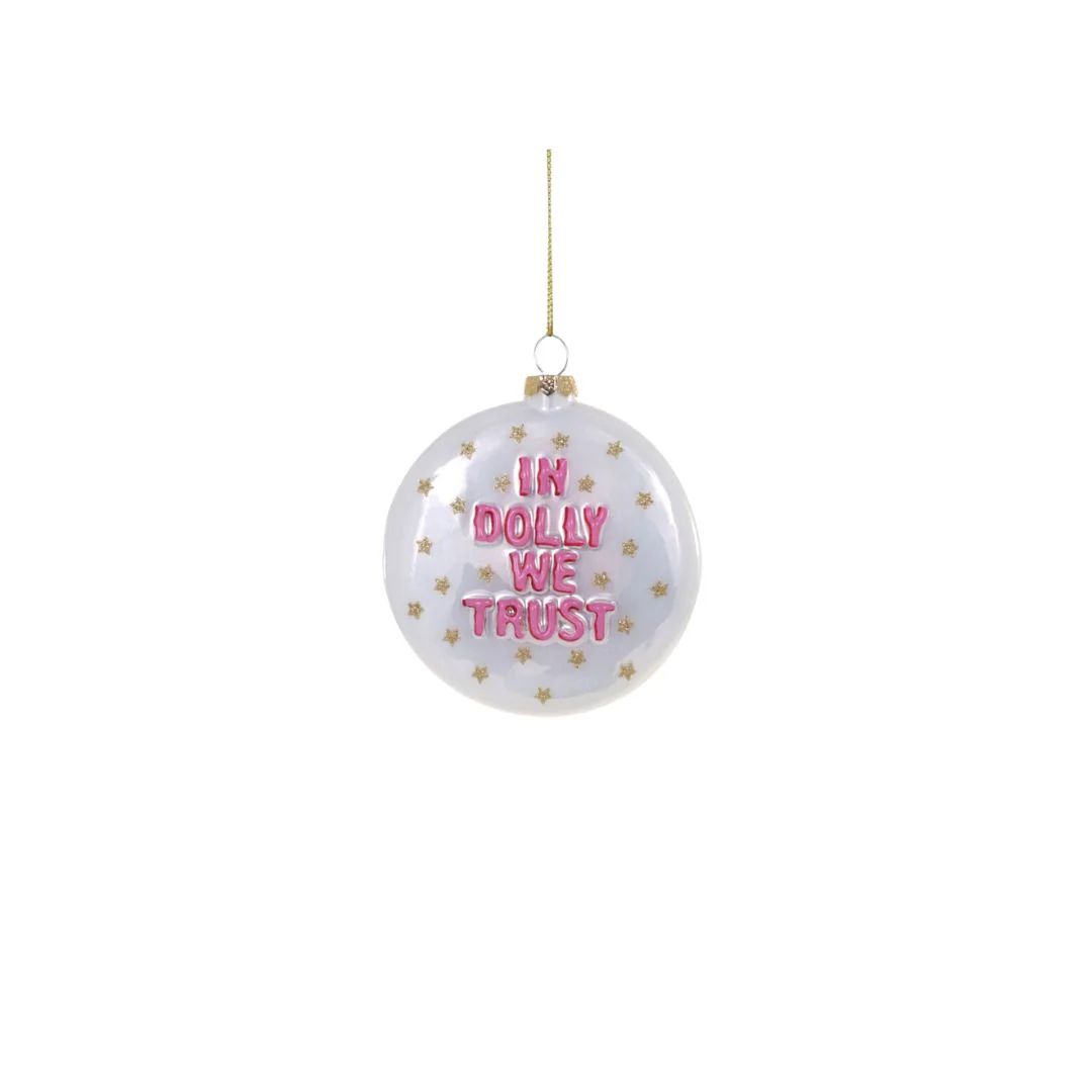 In Dolly We Trust Ornament | Pink Antlers