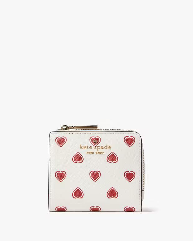Madison Heartfelt Geo Boxed Small L-zip Bifold Wallet | Kate Spade Outlet