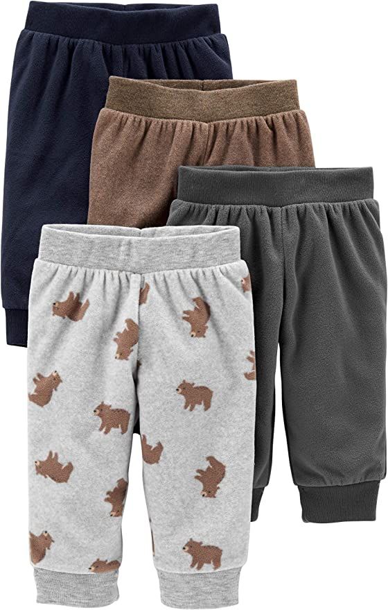 Amazon.com: Simple Joys by Carter's Baby Boys' Fleece Pants, Pack of 4 : Clothing, Shoes & Jewelr... | Amazon (US)