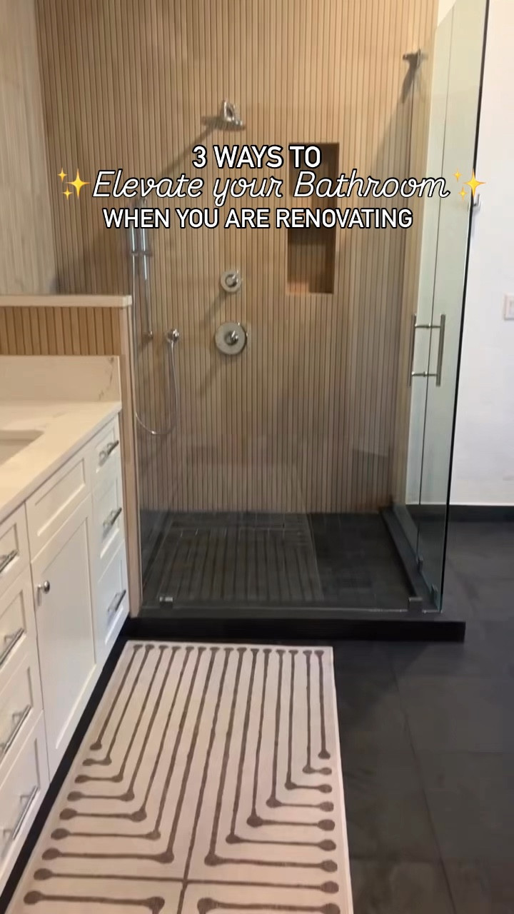 Primary bathroom master bathroom vanity mirror vanity light towel bar drawer pulls bath mat area rug 


#LTKStyleTip #LTKVideo #LTKHome