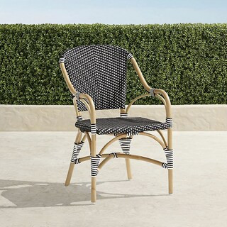 French Cafe Rattan Armchairs with Weather-Resistant Wicker Weave, Set of 2 | Frontgate