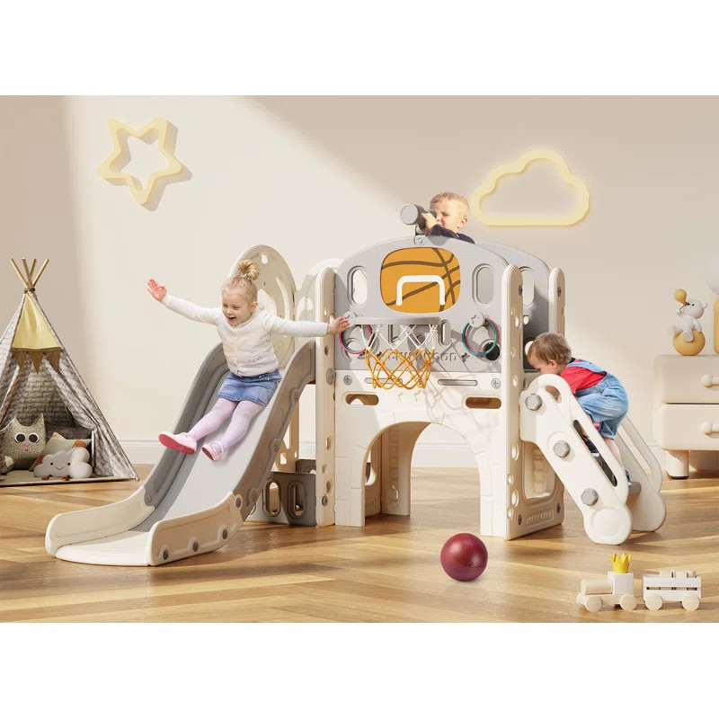 9 in 1 Toddler Slide, Kids Slide with Climber Outdoor Indoor Slide Playset | Wayfair North America