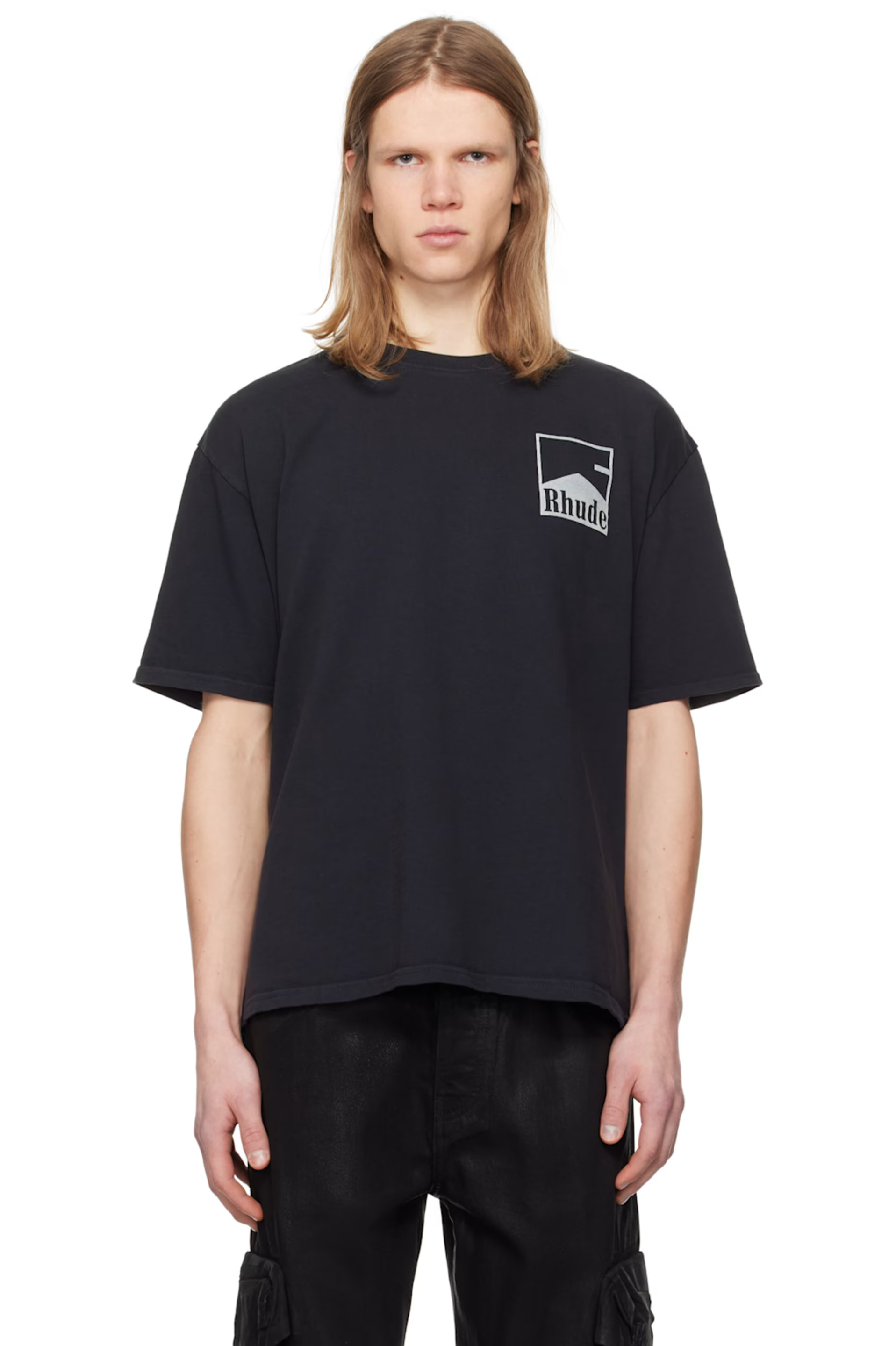 Rhude - Black Chevron T-shirt | SSENSE