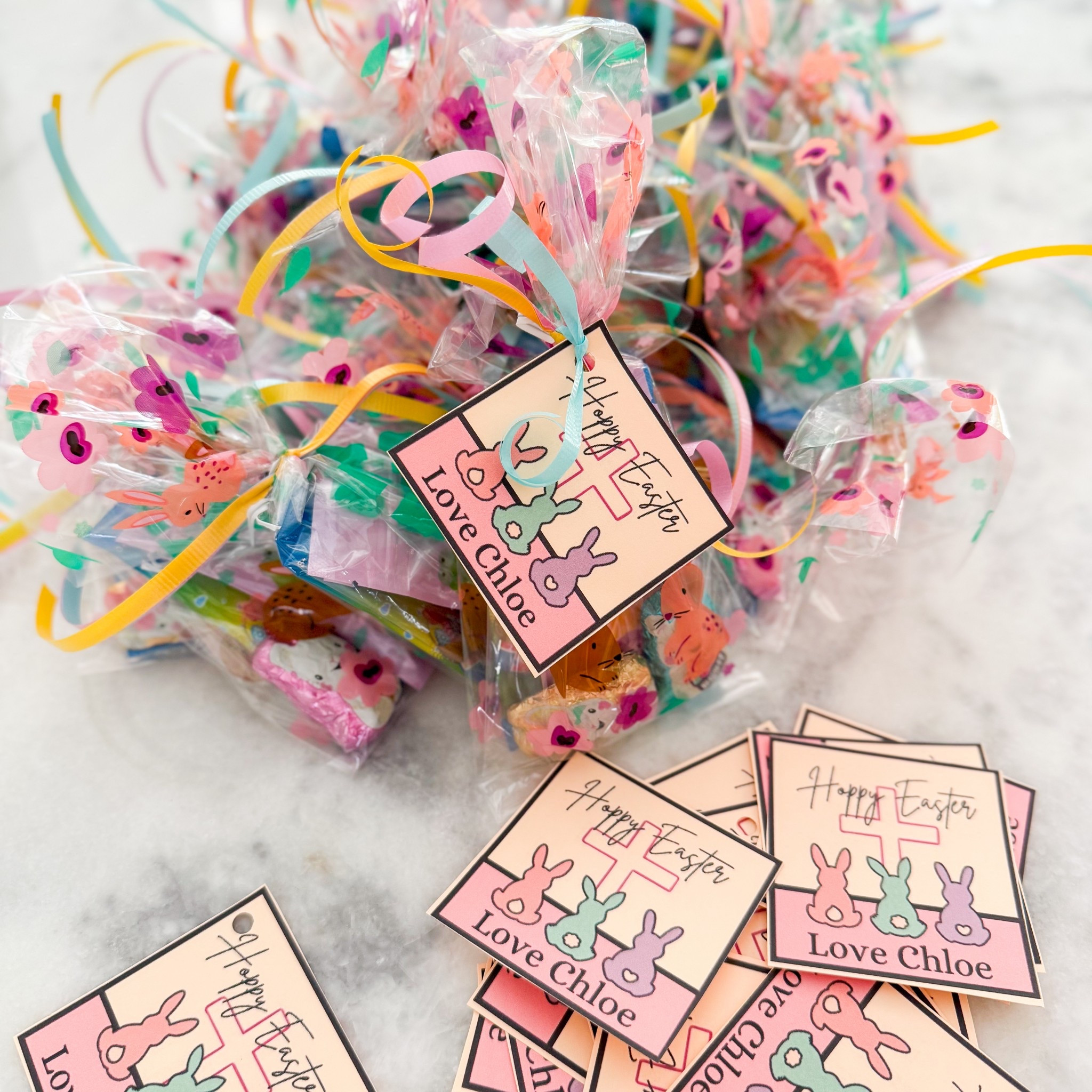 Easter treat bags made easy thanks to Walmart! All these Easter treat bag supplies were ordered from Walmart and delivered straight to my house 🫶🏻

#LTKSeasonal #LTKKids #LTKParties