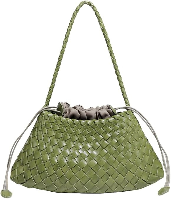 Bolsos Hobo tejidos para mujer, bolso de mano tejido de gamuza, bolso de cubo de moda, bolso de h... | Amazon (US)