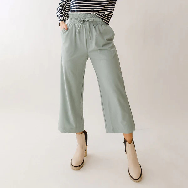 Audrey Wide Leg Pants, Sea Breeze | Albion Fit