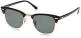 Ray-Ban RB3016f Clubmaster Low Bridge Fit Square Sunglasses | Amazon (US)