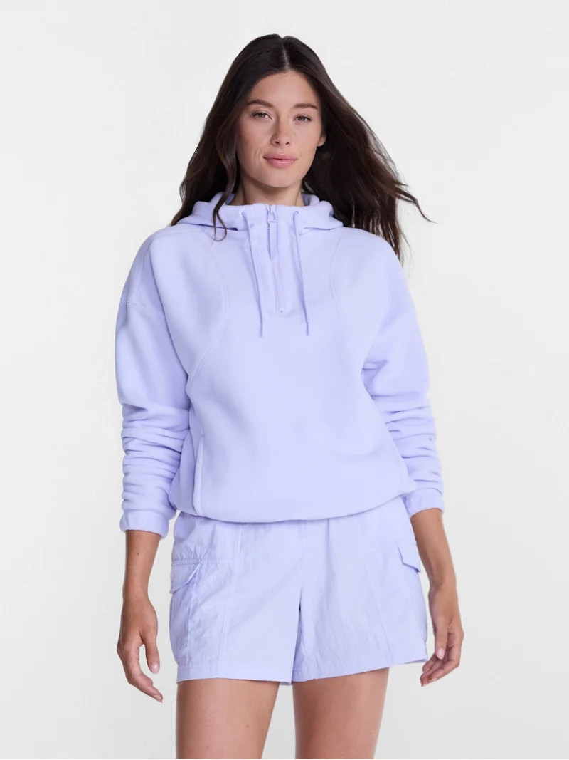 Avia Women's Quarter Zip Fleece Hoodie, Sizes XS-XXXL | Walmart (US)