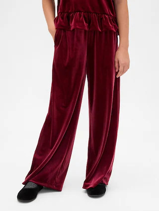Kids Velvet Wide-Leg Pants | Gap (US)