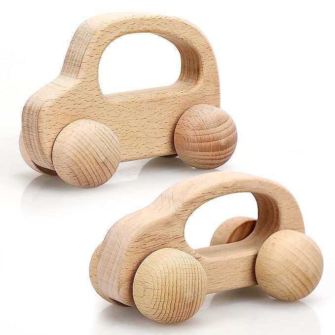 TOY Life Wooden Toys Cars, Montessori Toys for Babies 0-6-12 Months, Baby Rattle Toy Cars for Tod... | Amazon (US)