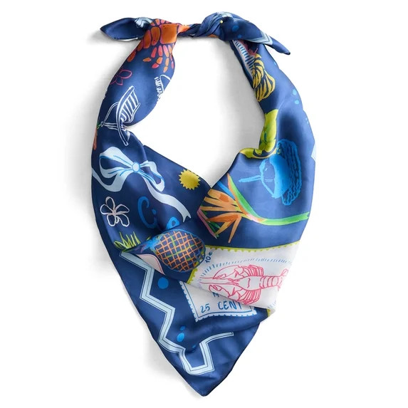 No Boundaries Printed Square Scarf, Women’s - Walmart.com | Walmart (US)