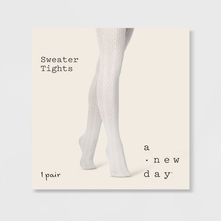 Women's Cable Sweater Tights - A New Day™ | Target