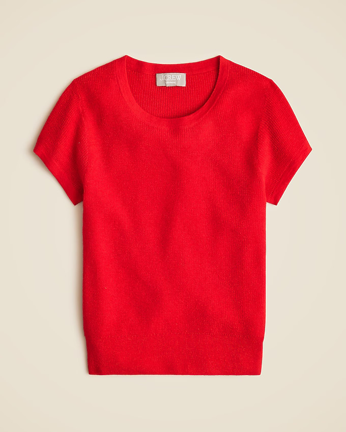 Ribbed featherweight cashmere T-shirt | J. Crew US