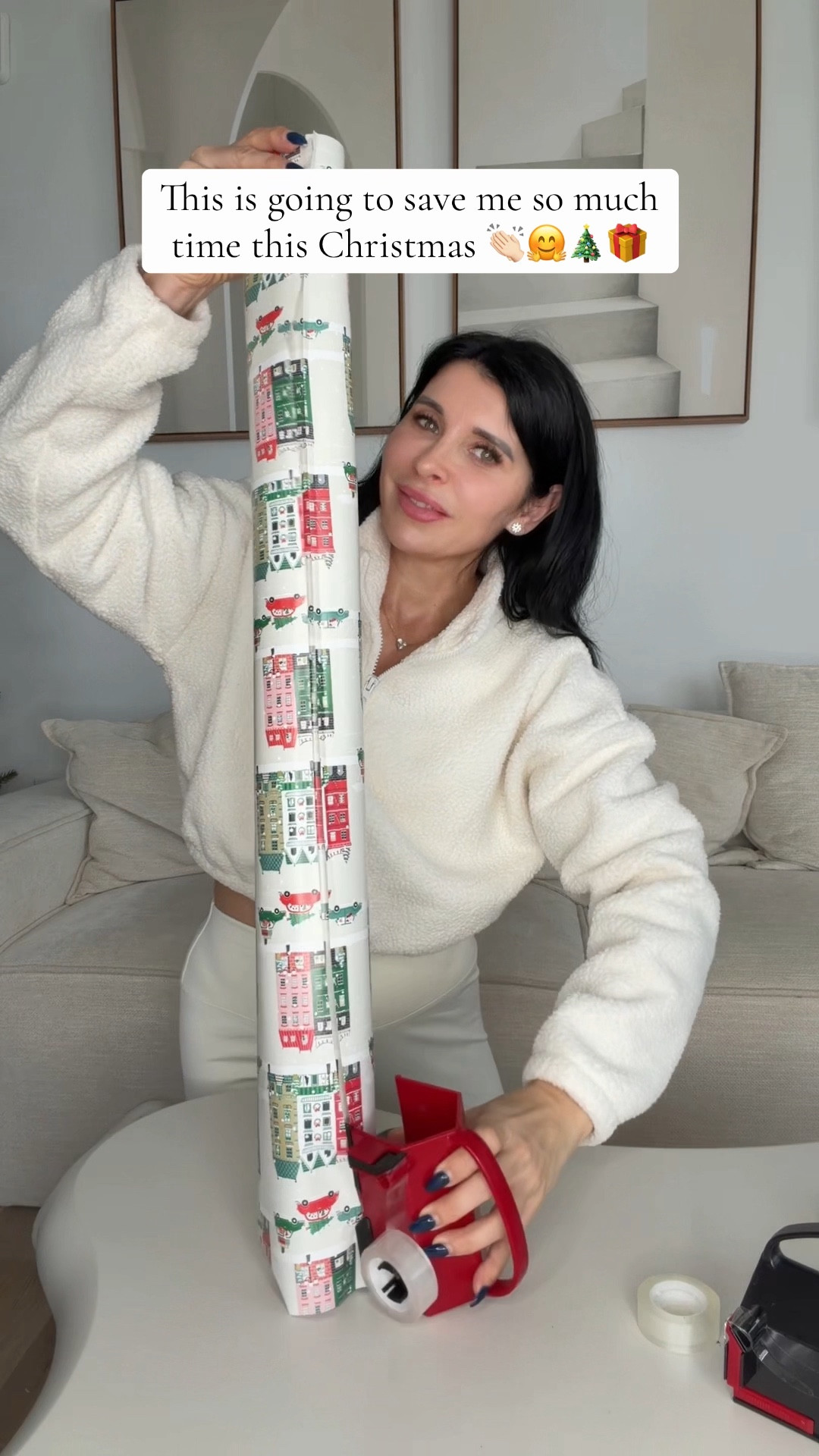 Holiday gift wrap paper cutter with attached tape 

#LTKHoliday #LTKGiftGuide #LTKHome