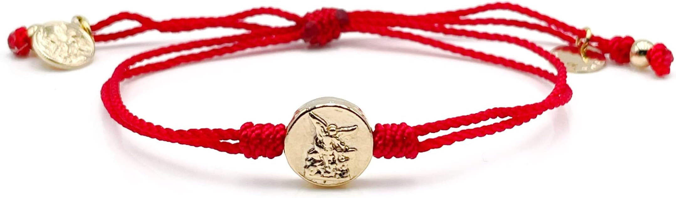St Michael Archangel Coin Medal on Adjustable Red Cord Wrist Adjustable Bracelet | Amazon (US)