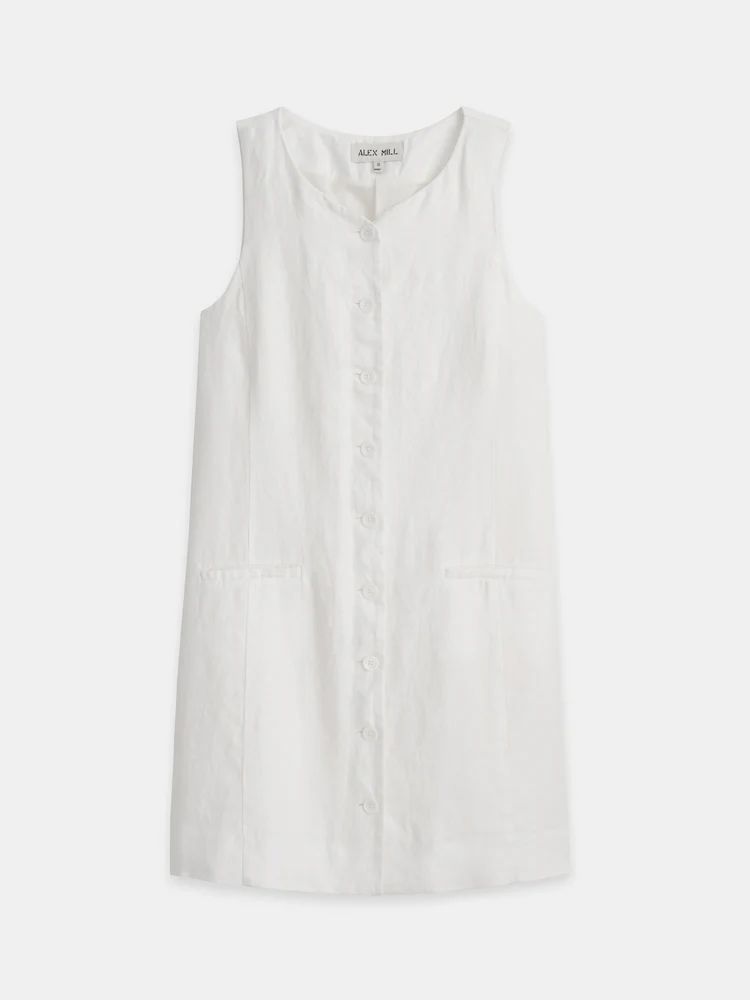 Anna Vest Dress In Linen | Alex Mill