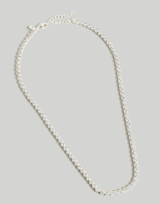 The Tennis Collection Bezel Set Crystal Necklace | Madewell
