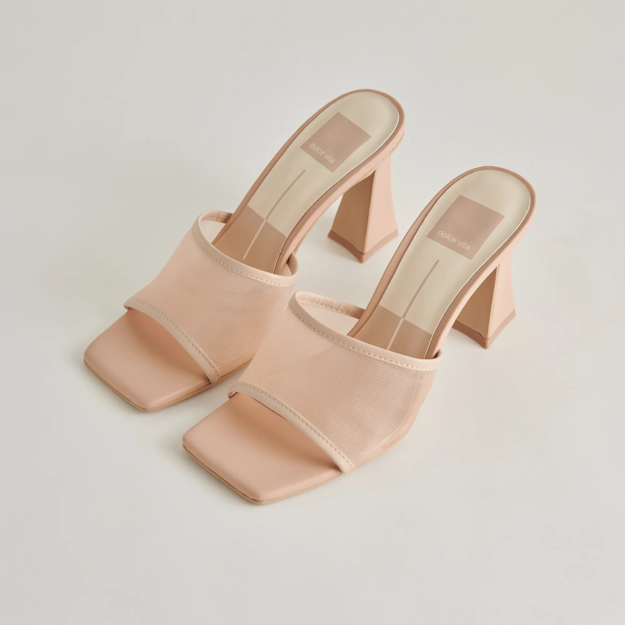 Narda Heels Blush Mesh | DolceVita.com