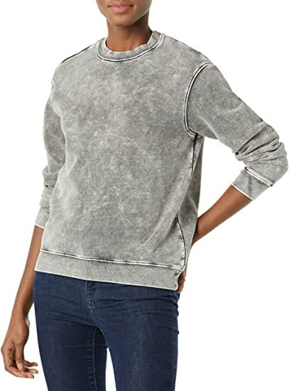 Goodthreads Women's Heritage Fleece Long Sleeve Crewneck Sweatshirt | Amazon (US)