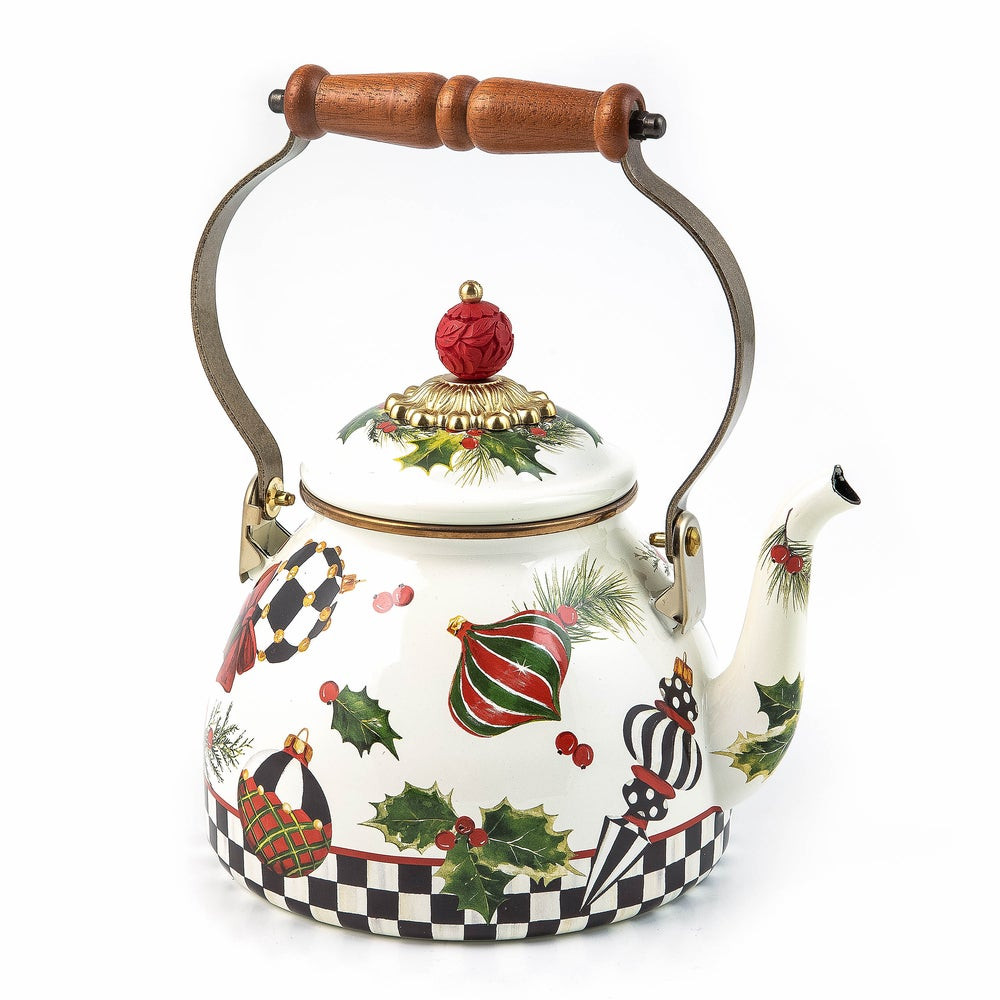 Deck the Halls 2 Quart Tea Kettle | MacKenzie-Childs