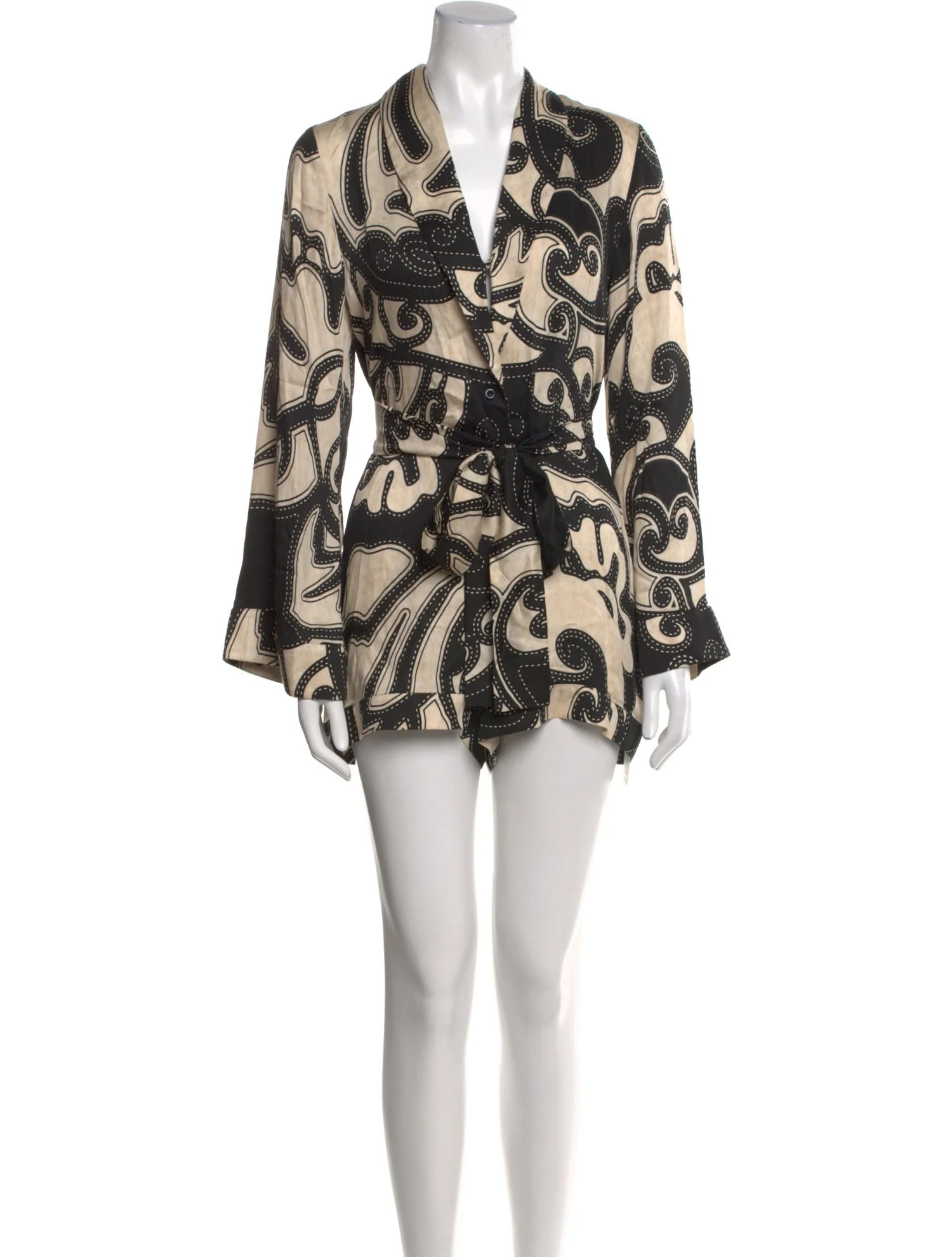 Printed V-Neck Romper | The RealReal