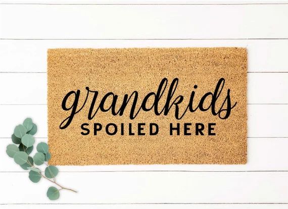Grandkids Spoiled Here Doormat Grandparents Gift Mothers Day | Etsy | Etsy (US)