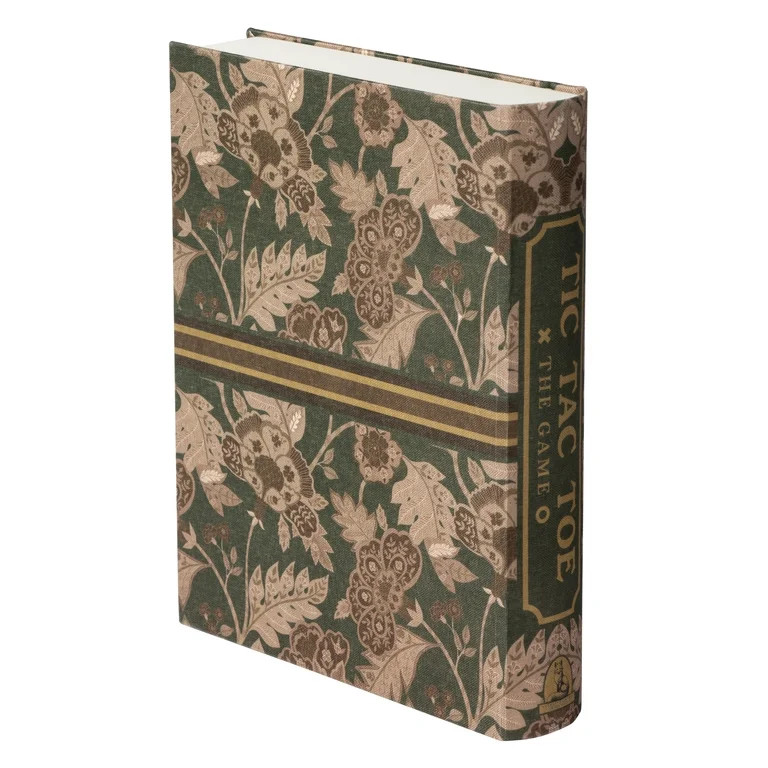 Home Decor Collection Sterling & Noble Home Green Floral Tic Tac Toe Game Set Book | Walmart (US)