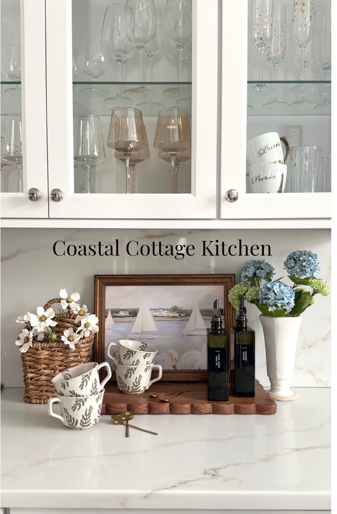 Coastal styling and favorite kitchen accessories! Shop new hanging basket, artwork, cups with spoons, florals, vase, scallop board, condiment jars with many label choices +more! Target, Amazon home, Pottery Barn. 

#LTKMothersDay #LTKSaleAlert #LTKHome