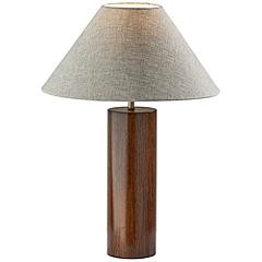 Adesso Martin 25 1/2" Walnut Poplar Wood Column Modern Table Lamp | Lamps Plus