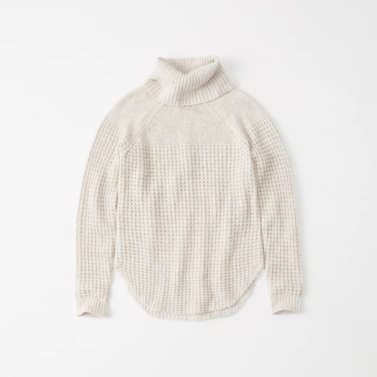 Curved Hem Turtleneck Sweater | Abercrombie & Fitch US & UK