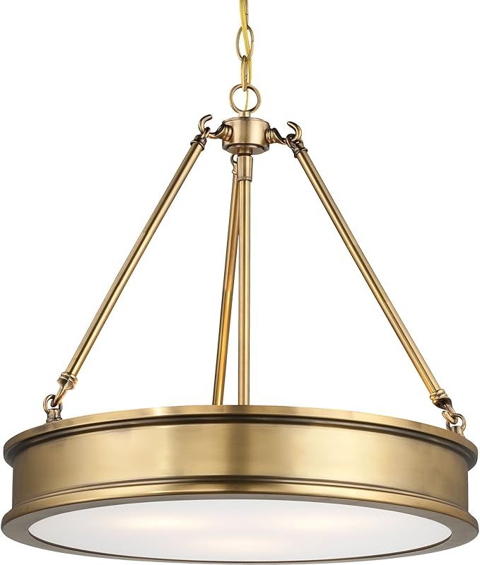 Minka Lavery Minka 4173-249 Traditional Three Light Pendant from Harbour Point Collection in Gold... | Amazon (US)