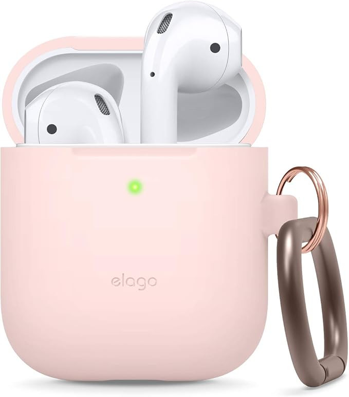 elago Silicone Case with Keychain Compatible with Apple AirPods Case 1 & 2, Front LED Visible, Su... | Amazon (US)