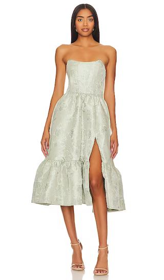 Virginia Dress in Sage Windsor Brocade | Revolve Clothing (Global)