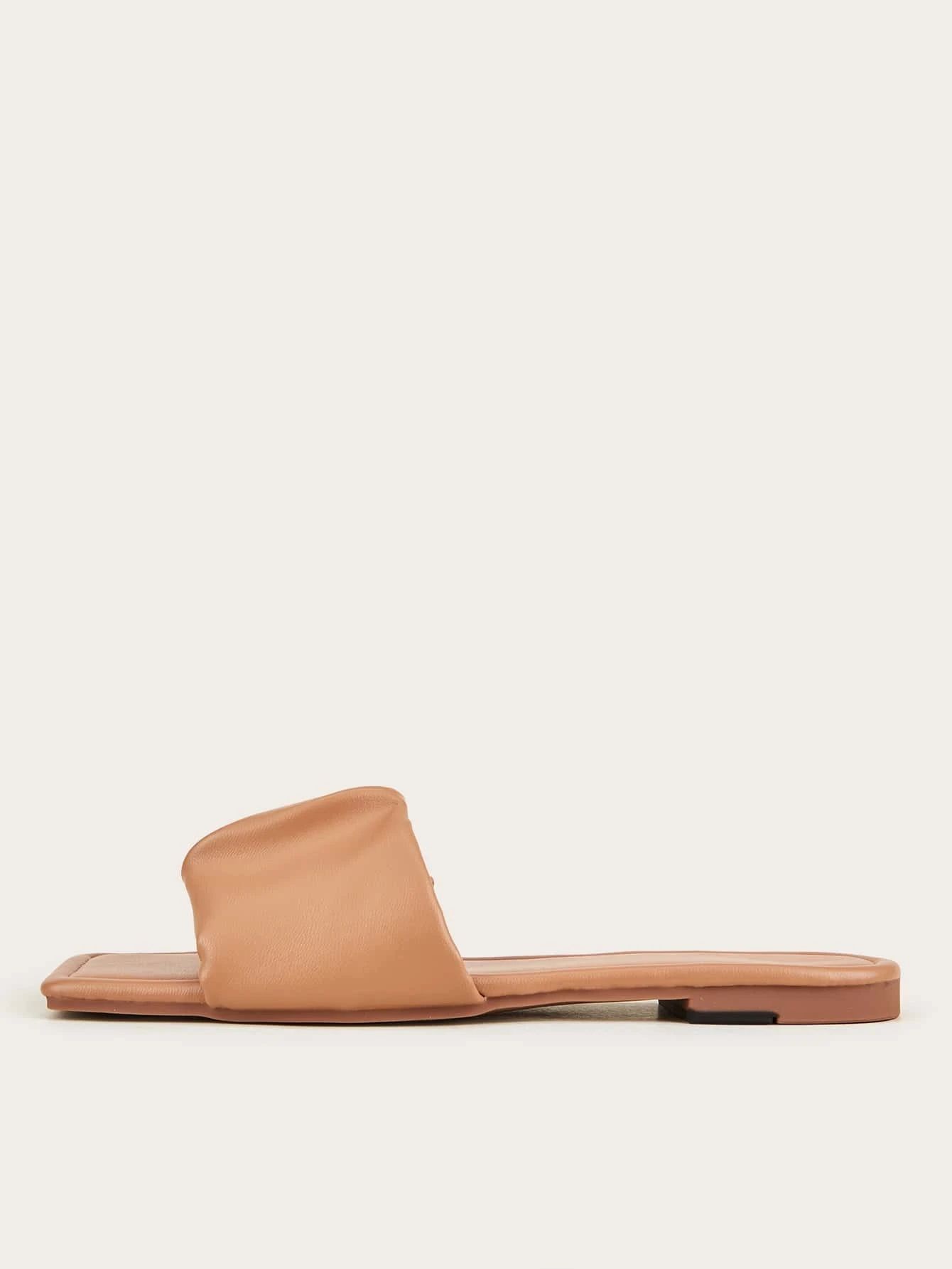 Ruched Wide Fit Slide Sandals | SHEIN