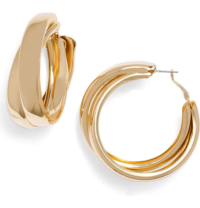 Open Edit Split Hoop Earrings | Nordstrom | Nordstrom