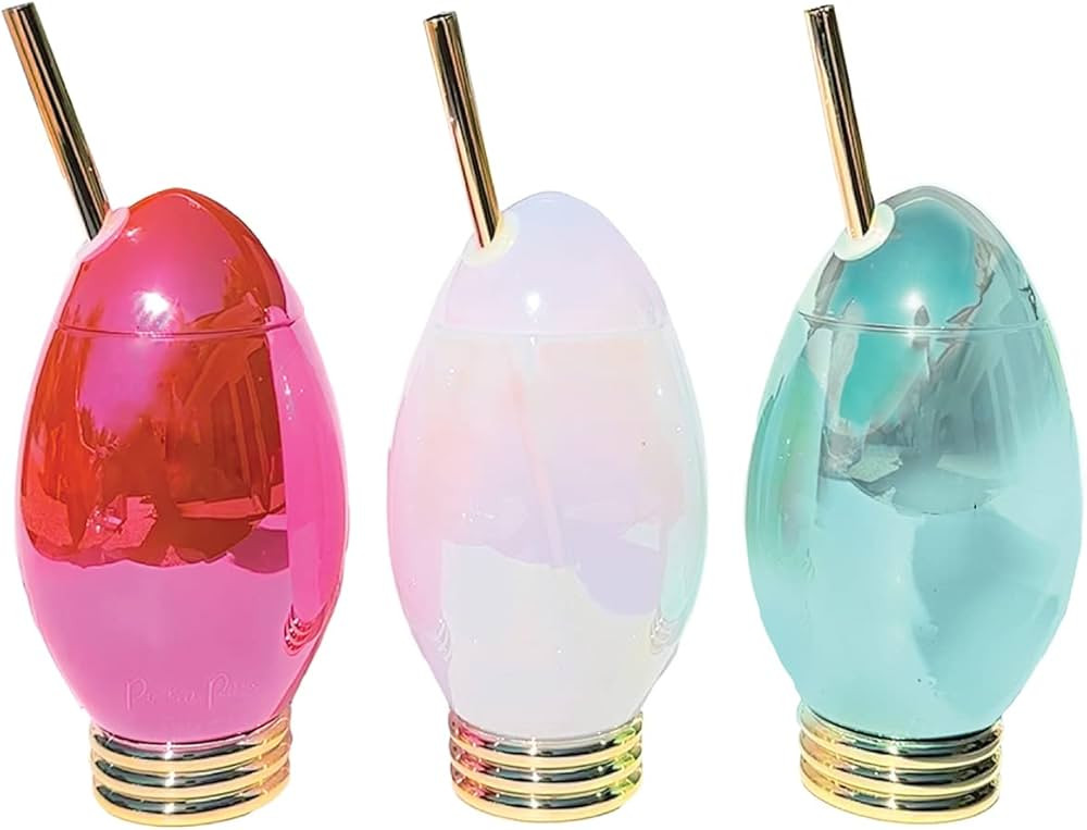 Packed Party Extra Cheer Mini Holiday Light Cups 12Oz Set Of 3 Multi | Amazon (US)