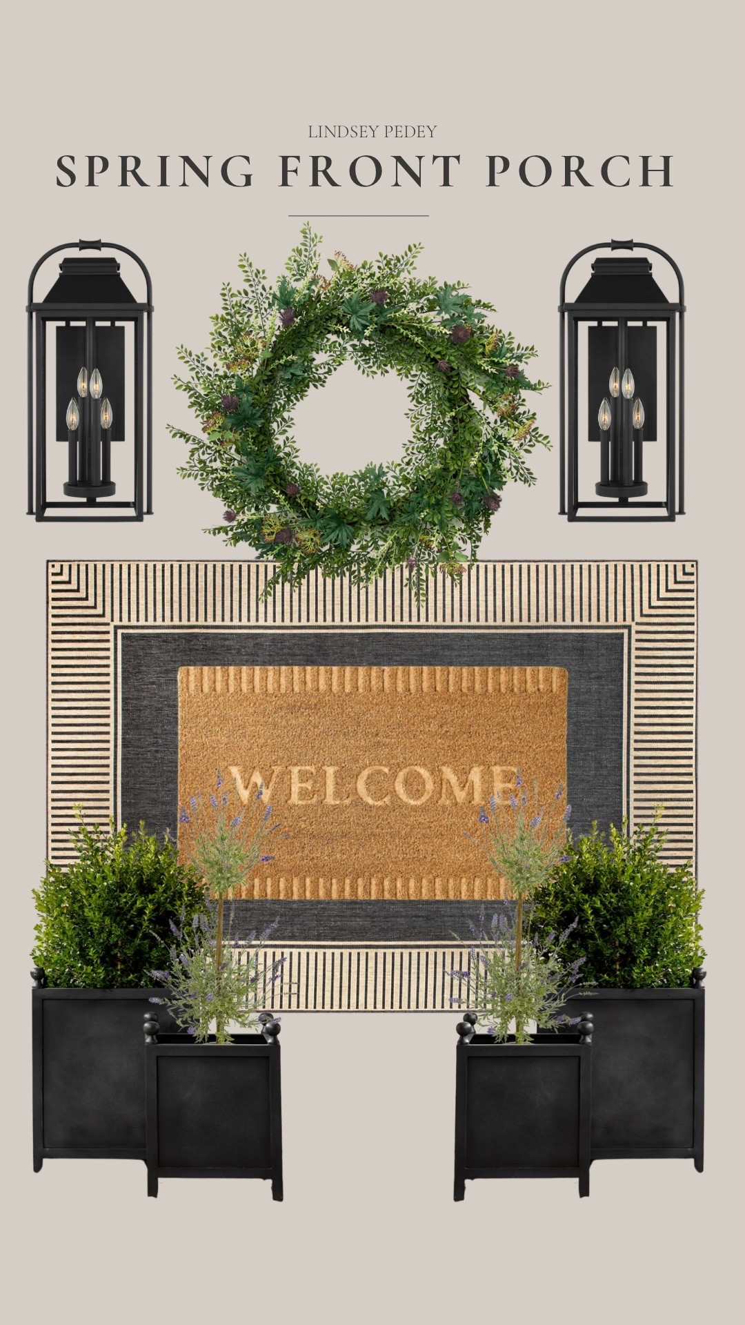 Spring front porch inspo! Black accents with the prettiest faux greenery!

#LTKHome #LTKSeasonal
