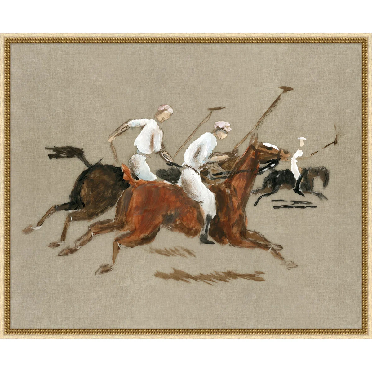 The Polo Match " The Polo Match 3 " by Lillian August Painting Print | Wayfair North America