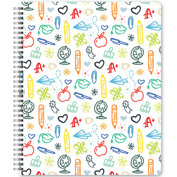 3Birds Design 12-Month Undated Teacher Planner, 9" x 11", Spiral Bound | Walmart (US)