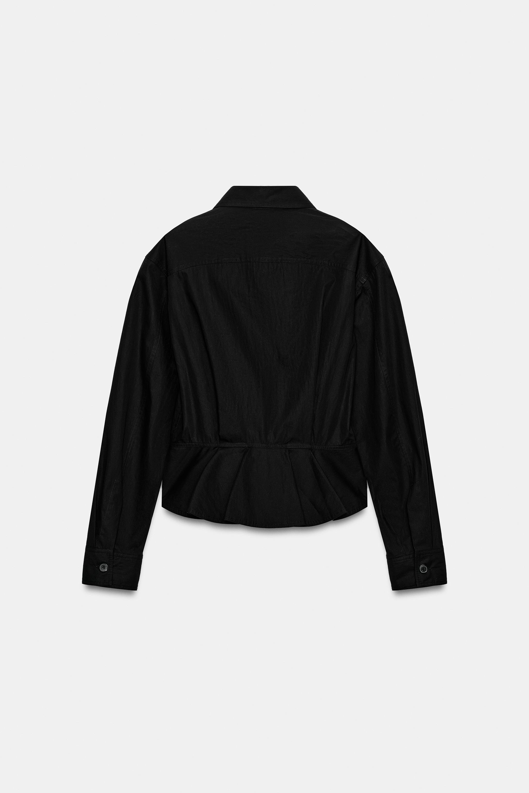 ZW COLLECTION BUTTONED PEPLUM SHIRT | Zara UK