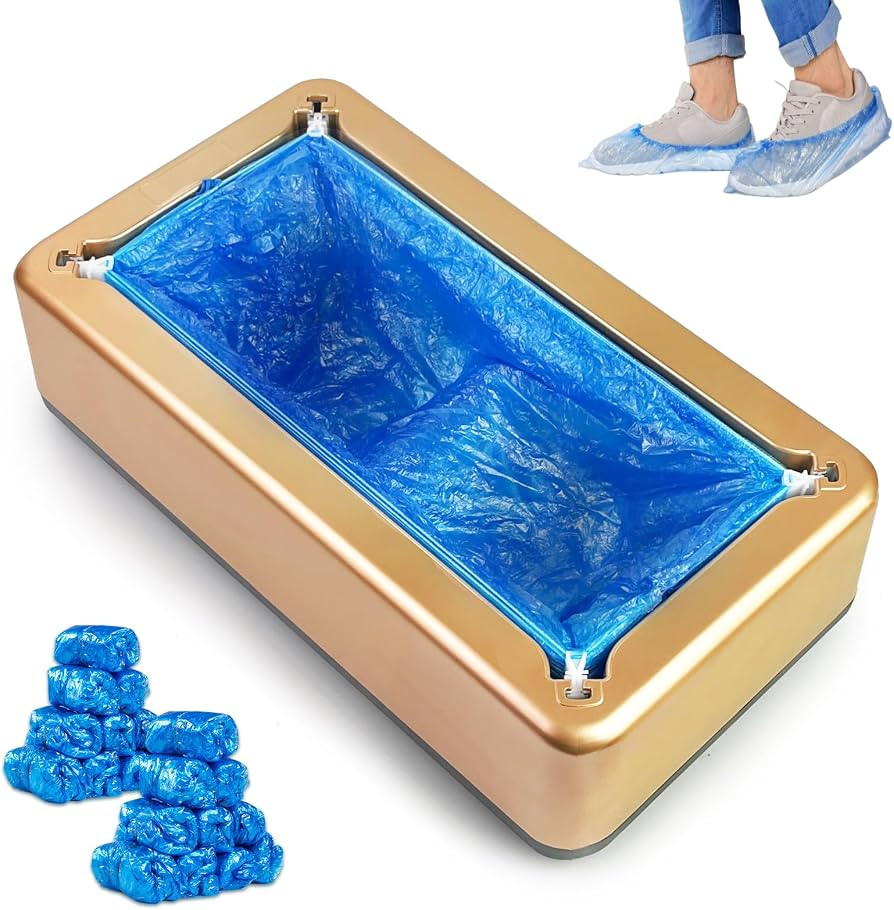 Automatic Shoe Cover Dispenser with 200pcs Disposable Shoe Covers Sturdy Automatic Shoe Cover Mac... | Amazon (US)