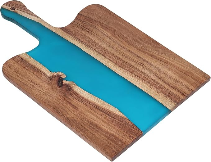 Acacia Wood & Epoxy cheese board | 16.5x10inch | Use as serving platter tray for dishes, food, ch... | Amazon (US)